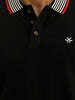 Slim Fit Contrast Collar Polo T-Shirt | Black