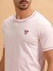 Stitch Detail Short Sleeve T-Shirt | Pink