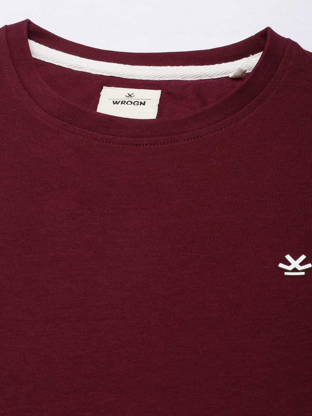 Basic Maroon Solid T-Shirt