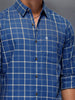 Men's Casual Checkered Shirt   |  Blue