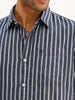 Regular Fit Striped Full Sleeve Shirt | Blue