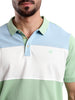 Elite Green Colour Block PoloT-Shirt