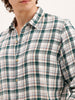 Slim Fit Checkered Shirt  | White