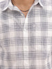 Slim Fit Checkered Full Sleeve Shirt | White