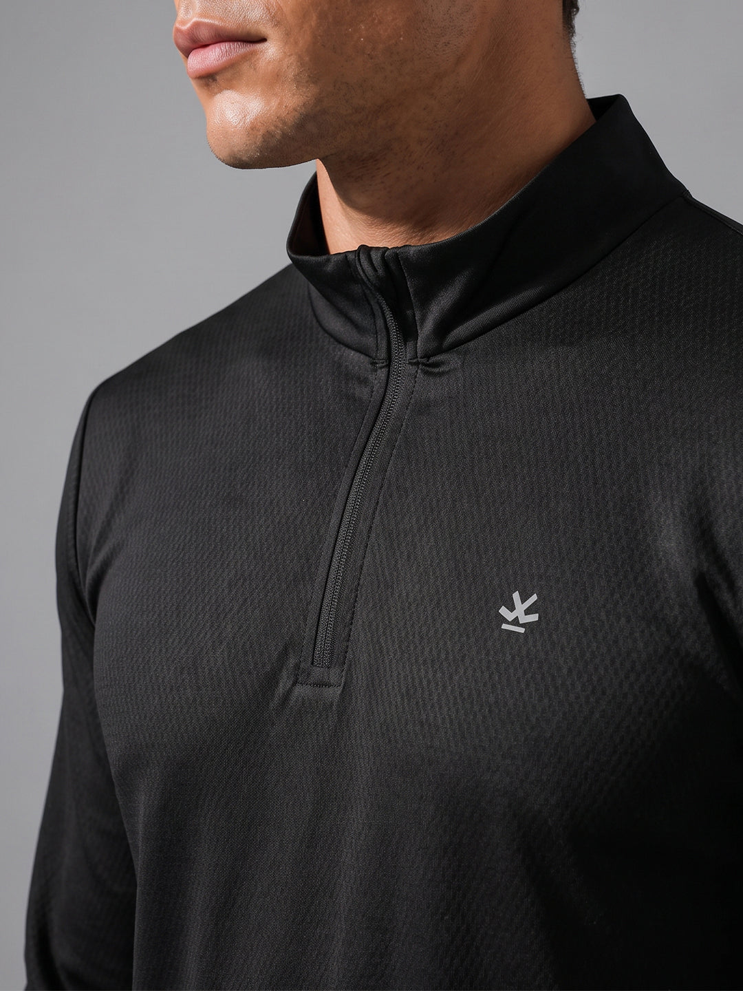 Performance Quarter Zip T-Shirt | Black | WTS01FSSL1266W