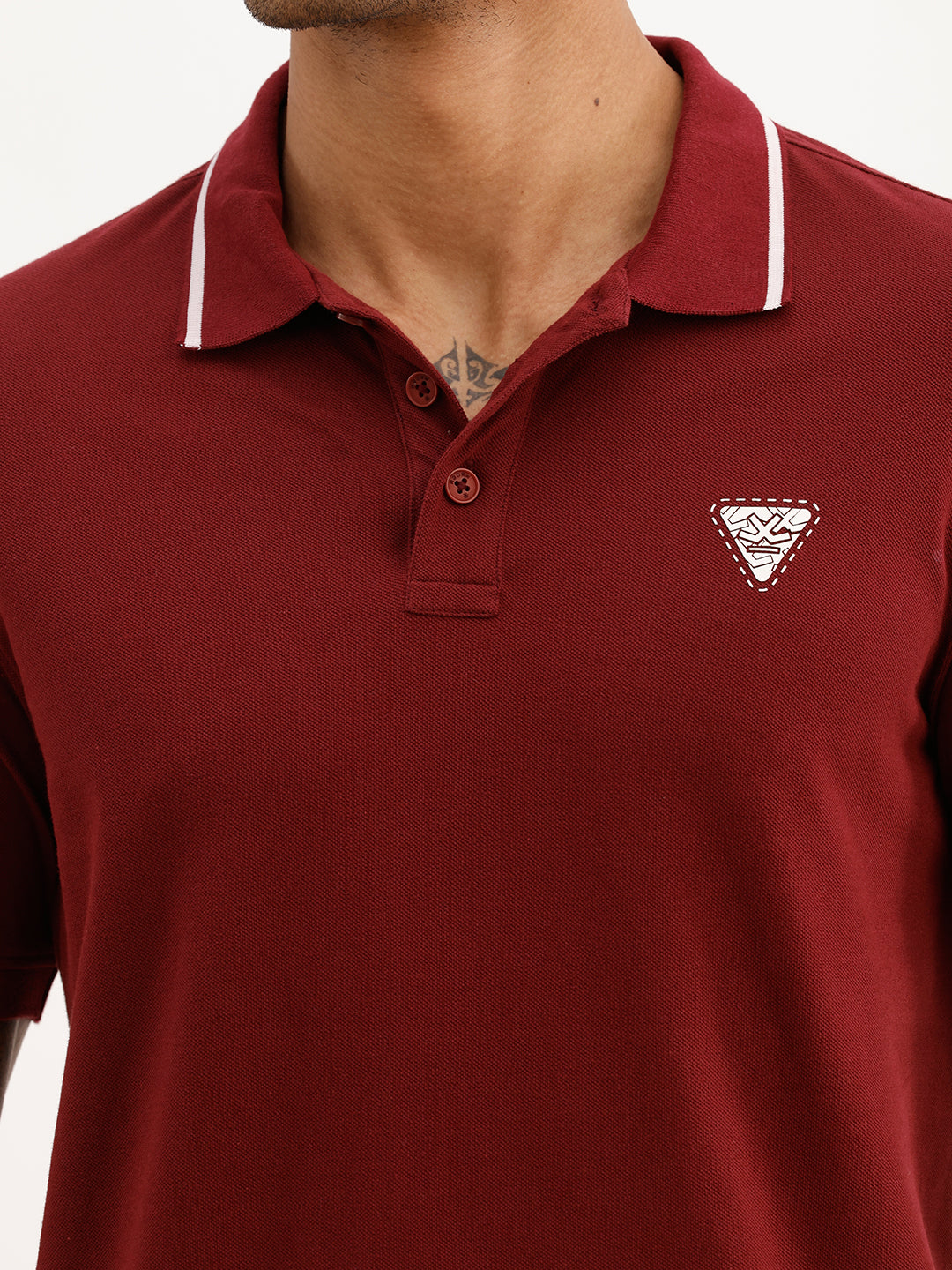 Solid Tipping Collar Polo T-Shirt | Rust | WWTS279F