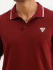 Solid Tipping Collar Polo T-Shirt | Rust | WWTS279F