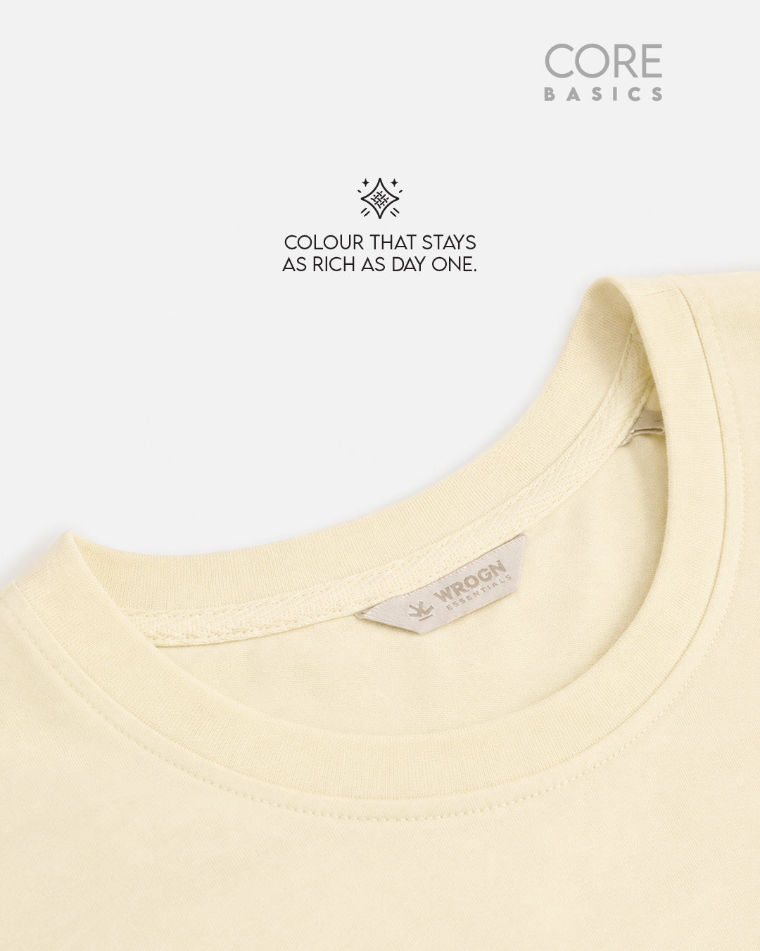 Core Basics Regular Fit T-Shirt | Essential | Yellow