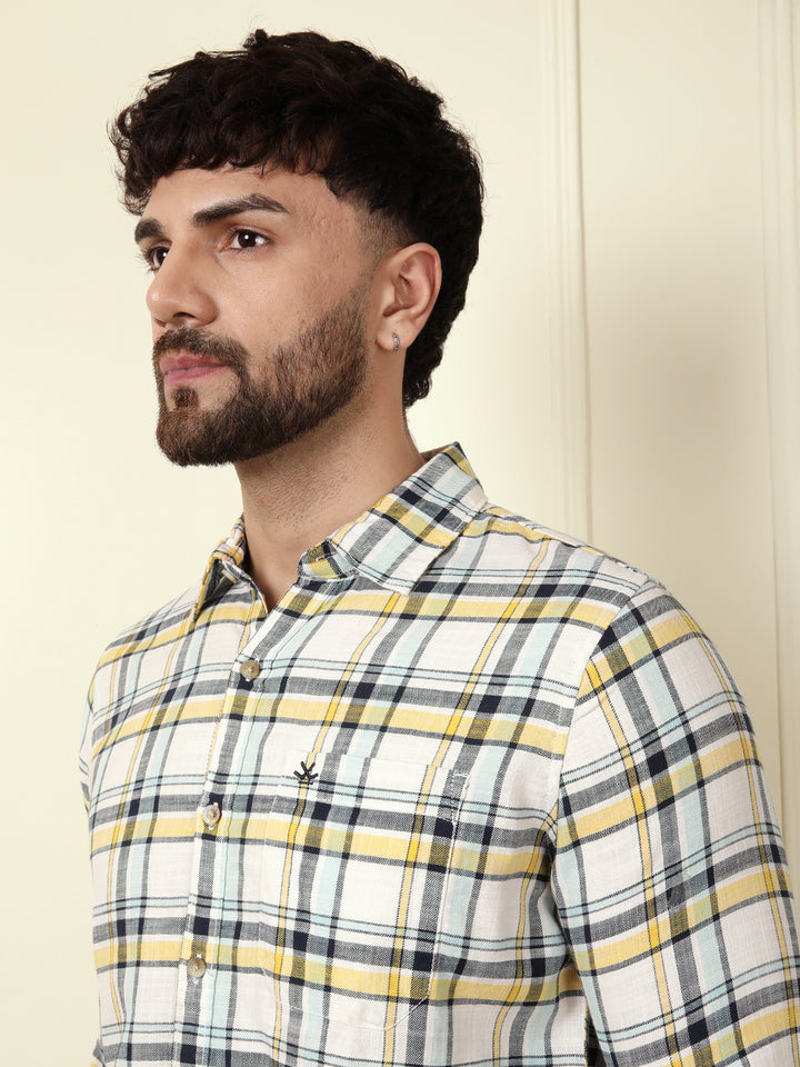Classic Checked Summer Shirt | White