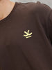Embroidered & Printed Oversized T-Shirt | Brown