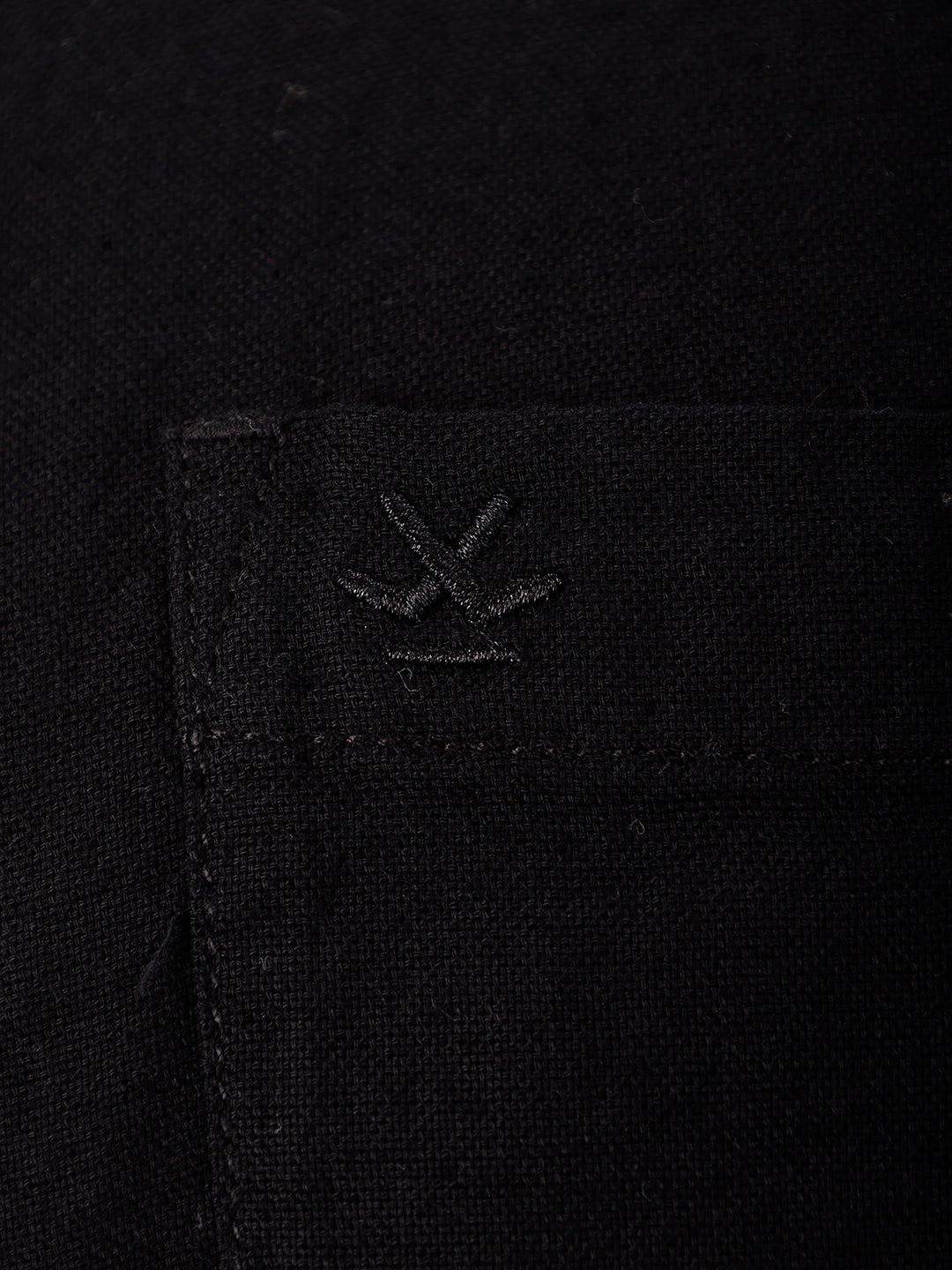 Solid Regular Fit Full Sleeve Shirt | Black