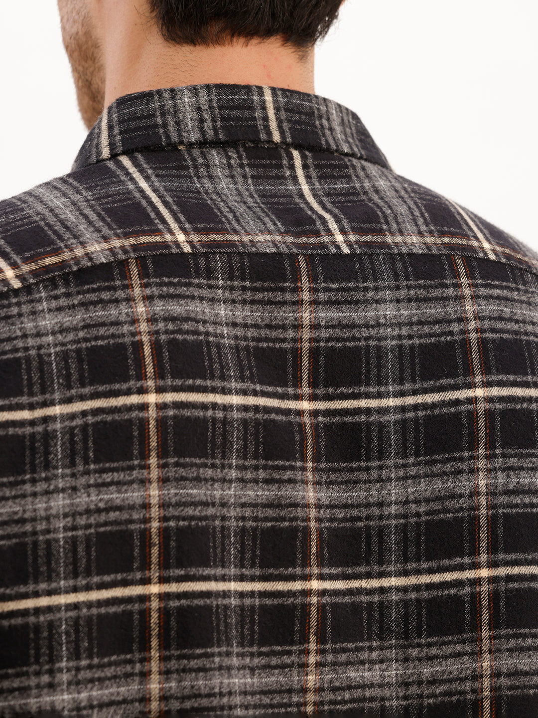 Slim Fit Grindle Flannel Checkered Shirt | Black