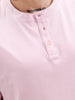 Wrogn Classic Henley T-Shirt For Men's | Pink
