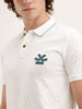 Slim Fit Patch Detailed Polo T-Shirt | Off White