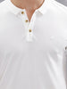 Casual Slim Fit Solid Polo T-Shirt | White
