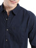 Navy Blue Solid Poplin Shirt