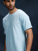 Solid T-Shirt With Centre Stitch Line