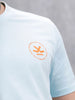 Logo Placement Printed T-Shirt | Blue