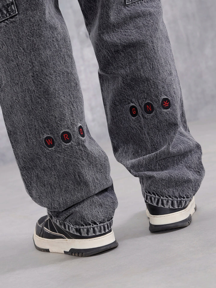 Men's Loose Fit Carpenter Cargo Jeans | Grey