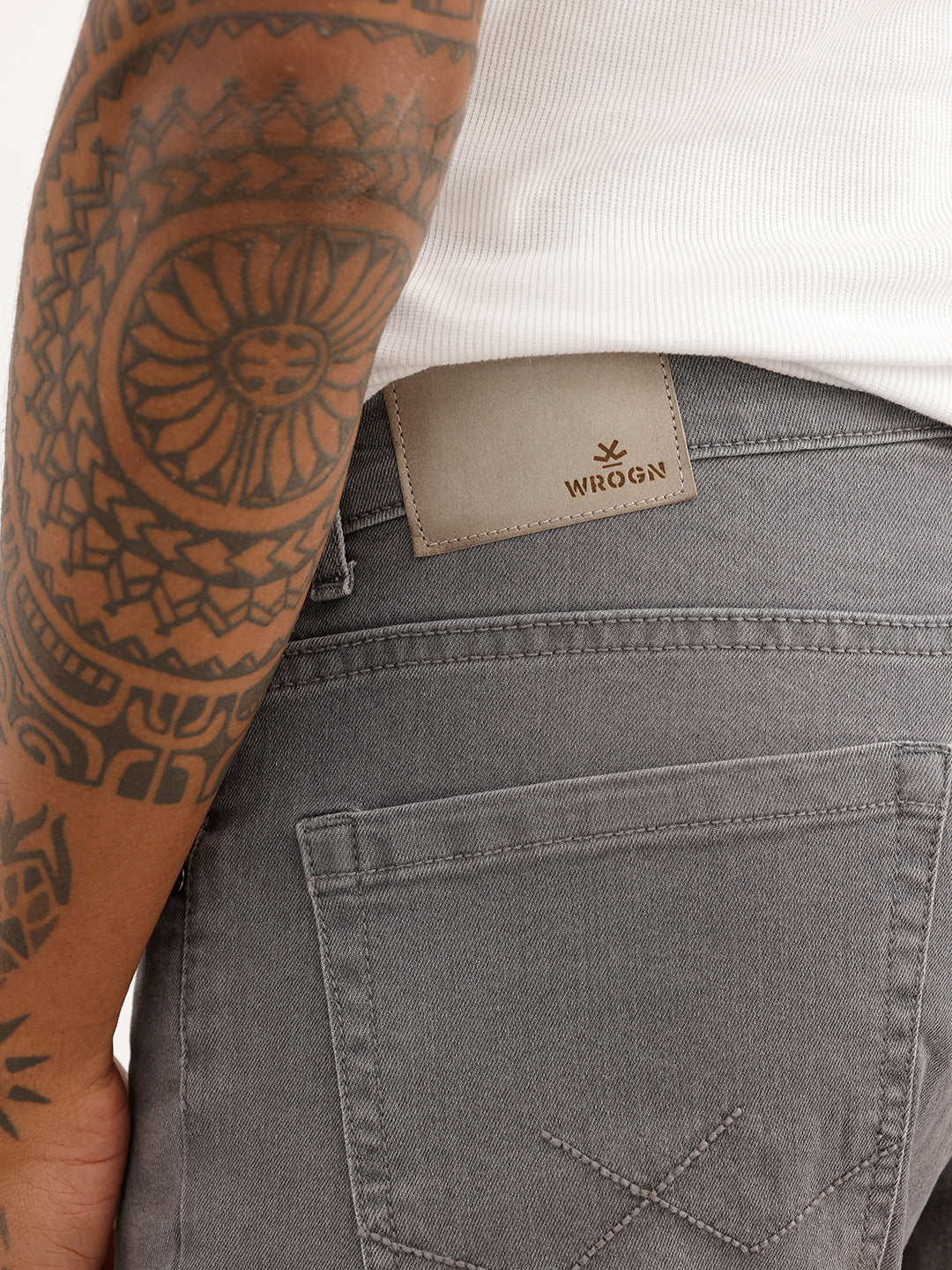 Solid Slim Fit Denim Jeans | Grey
