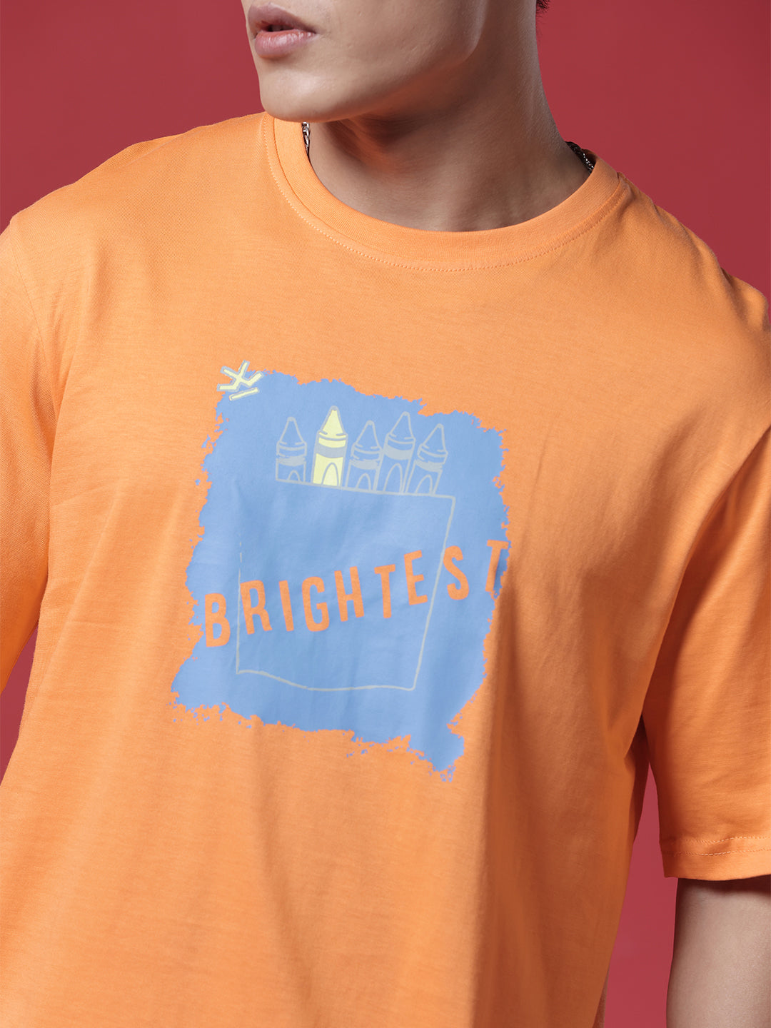 Brightest Printed Orange T-Shirt