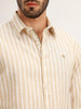 Slim Fit Striped Shirt | Khaki
