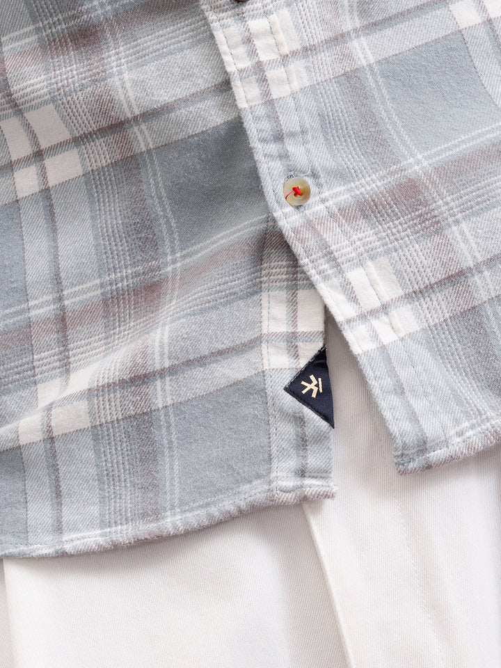 Brushed Flannel Check Shirt In Slim Fit| Light Blue