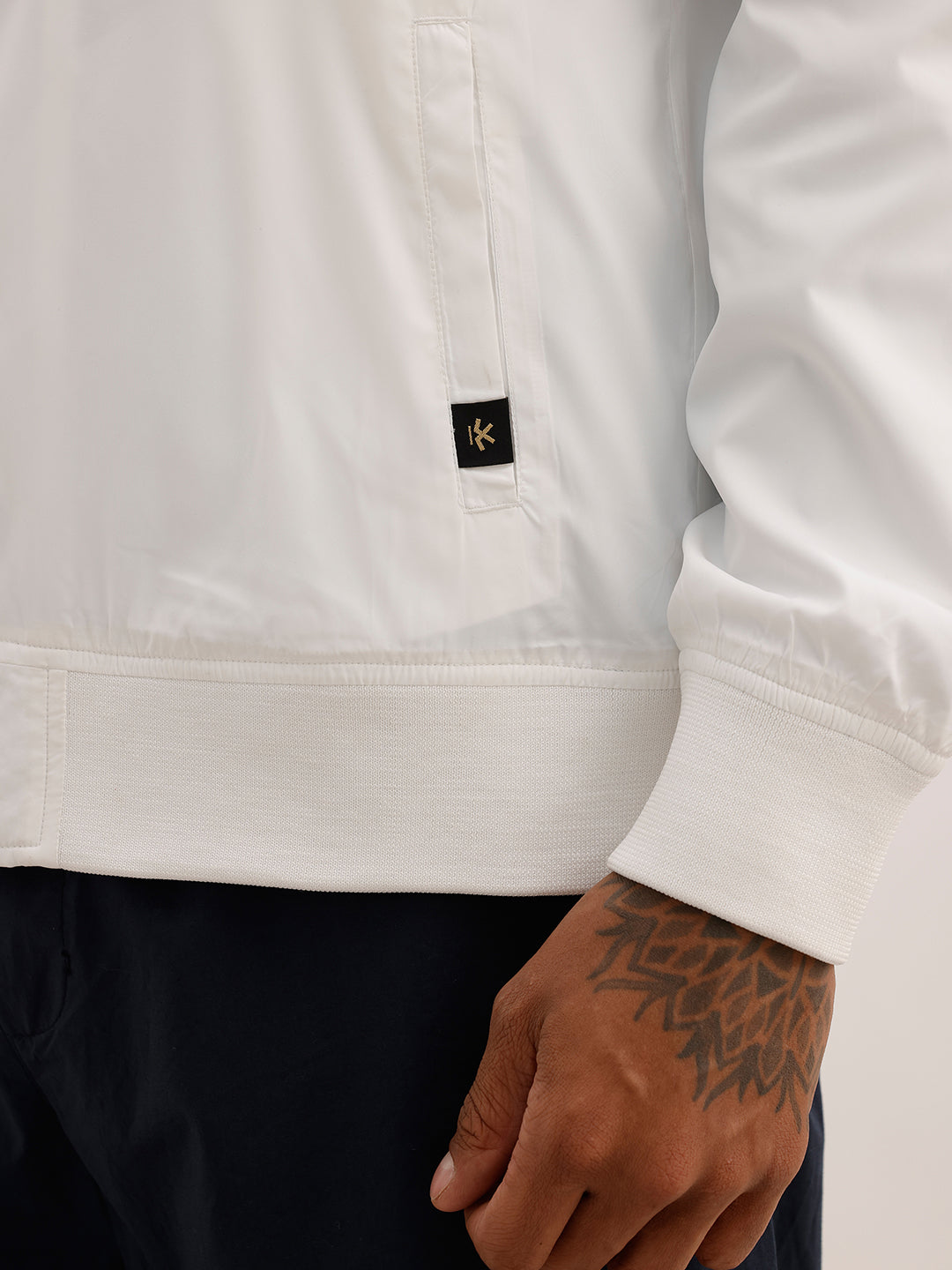 Solid Regular Fit Zipper Jacket | White | WJK02FSRE1316S