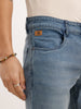 Straight Fit Faded Denim Jeans  | Light Blue