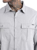 Textured Grey Comfort Fit Shirt