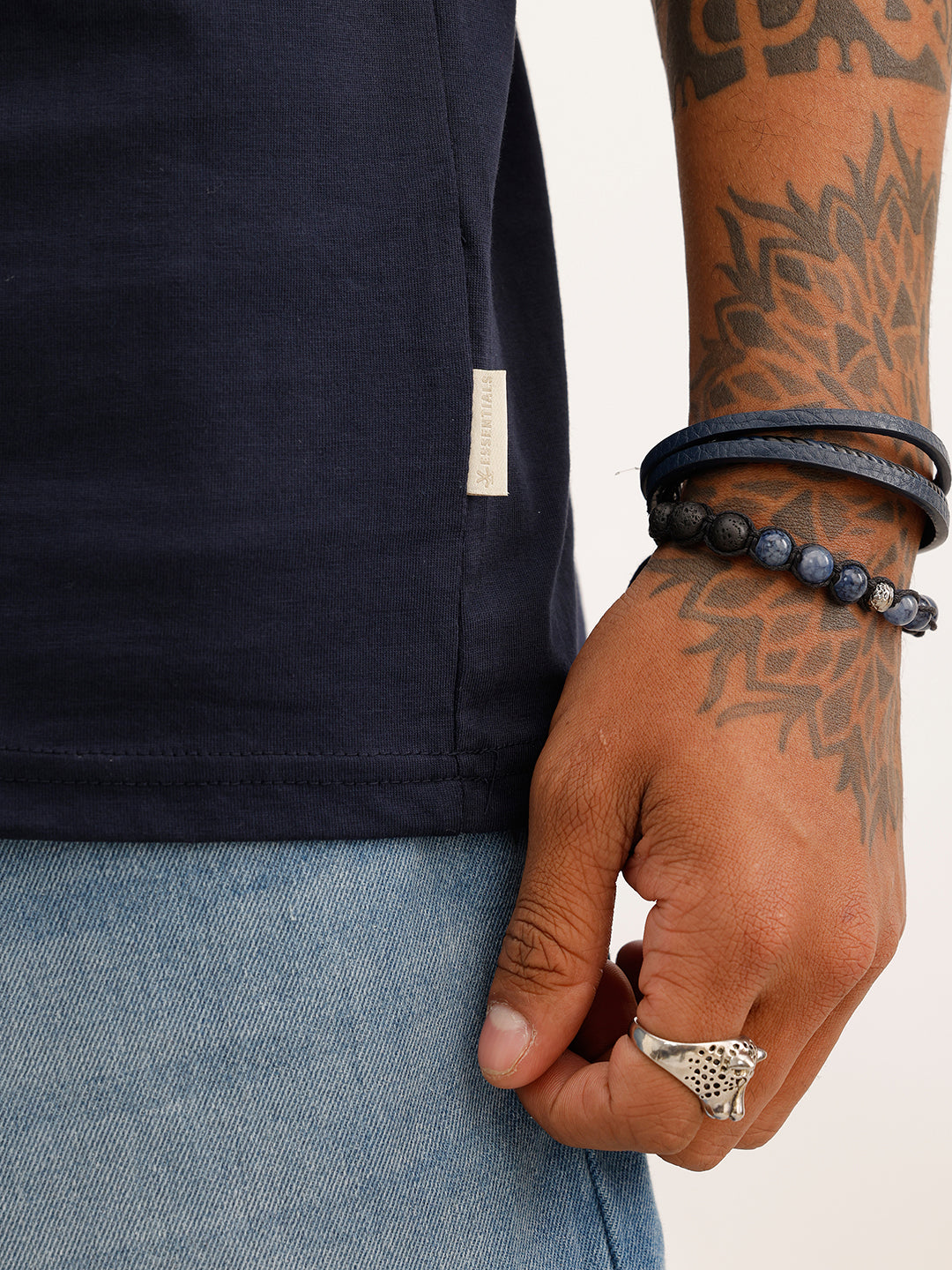 Core Basics Slim Fit T-Shirt | Essential  | Navy Blue