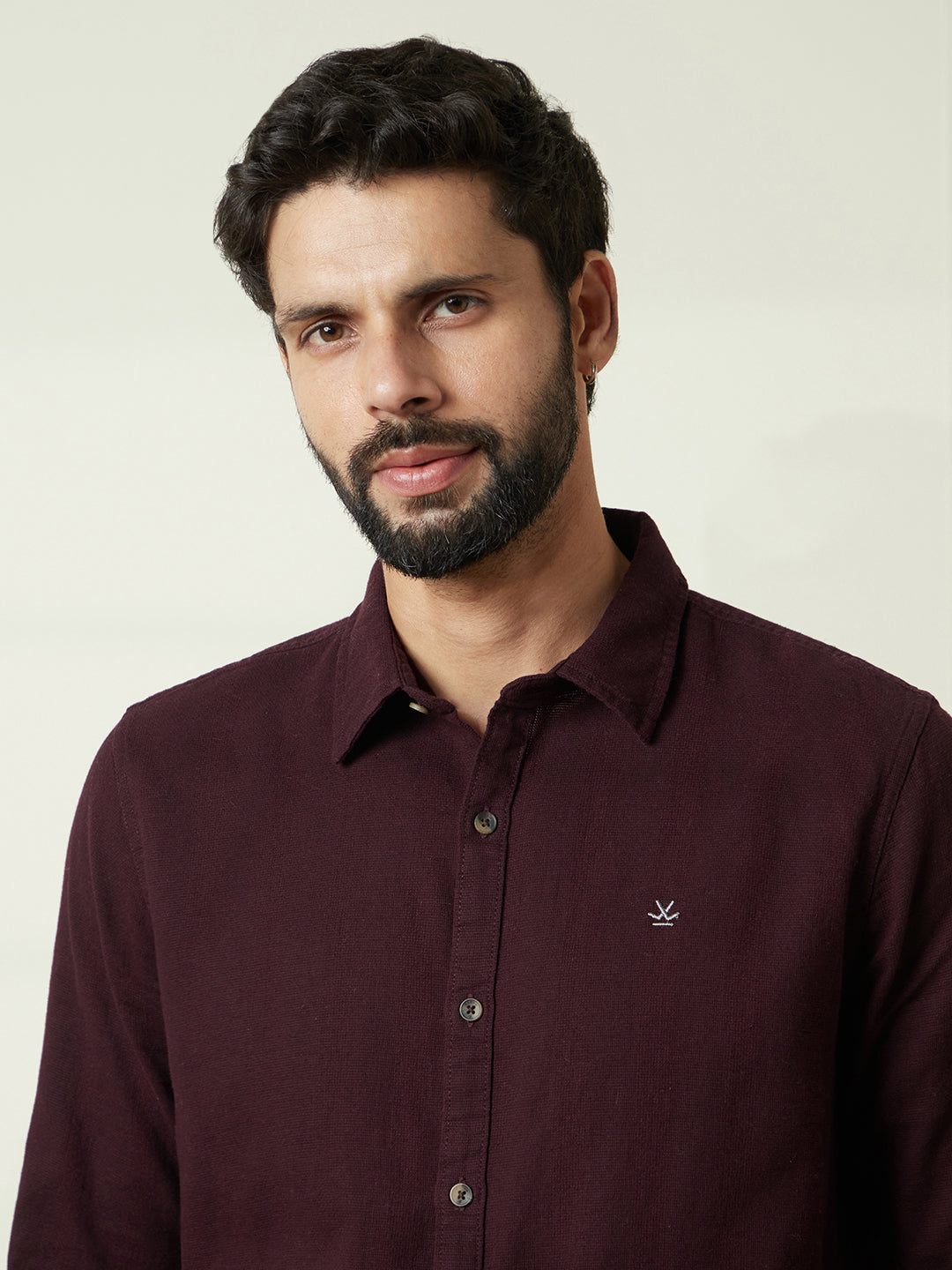 Prime Maroon Solid Shirt