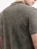 Slim Fit Washed Cut & Sew Polo T-Shirt | Olive