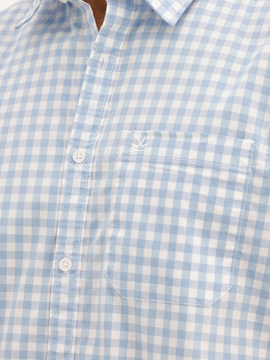 Regular Fit Checkered Full Sleeve Shirt | Light Blue | WWSH0809MAZ