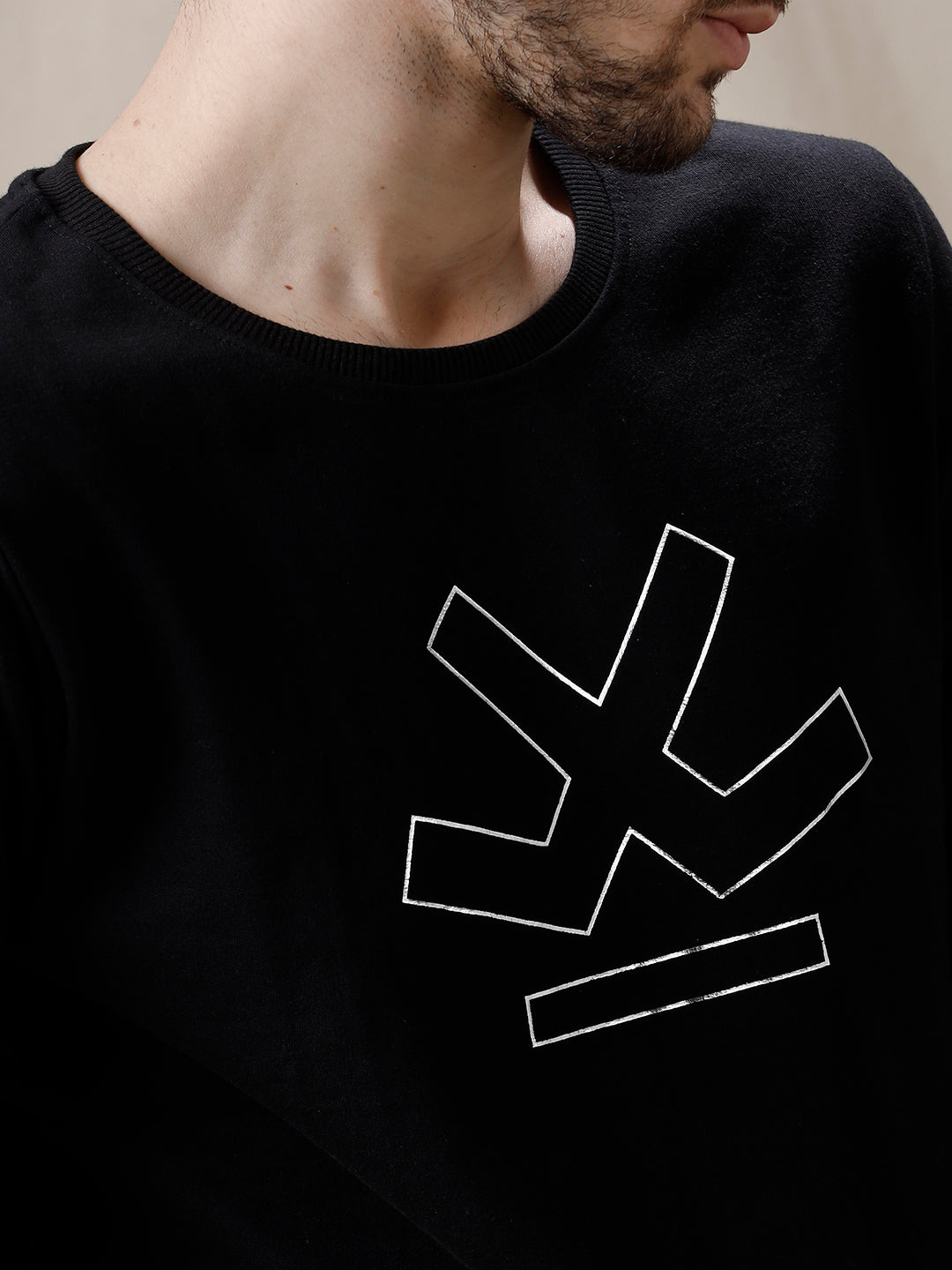 Metallic Logo Printed Sweatshirt