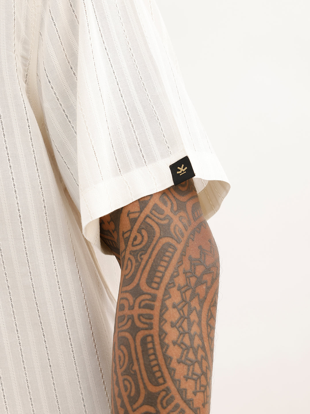 Textured Comfort Fit Half Sleeve Shirt | Off White