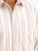 Regular Fit Striped Full Sleeve Shirt | Pink