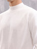 Turtle Neck Full Sleeve T-Shirt | White