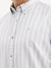 Slim Fit Striped Cotton Shirt  | Light Blue