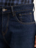 Loose Fit Faded Denim Jeans  | Dark Blue