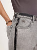 Loose Fit Cut & Sew Denim Jeans | Grey