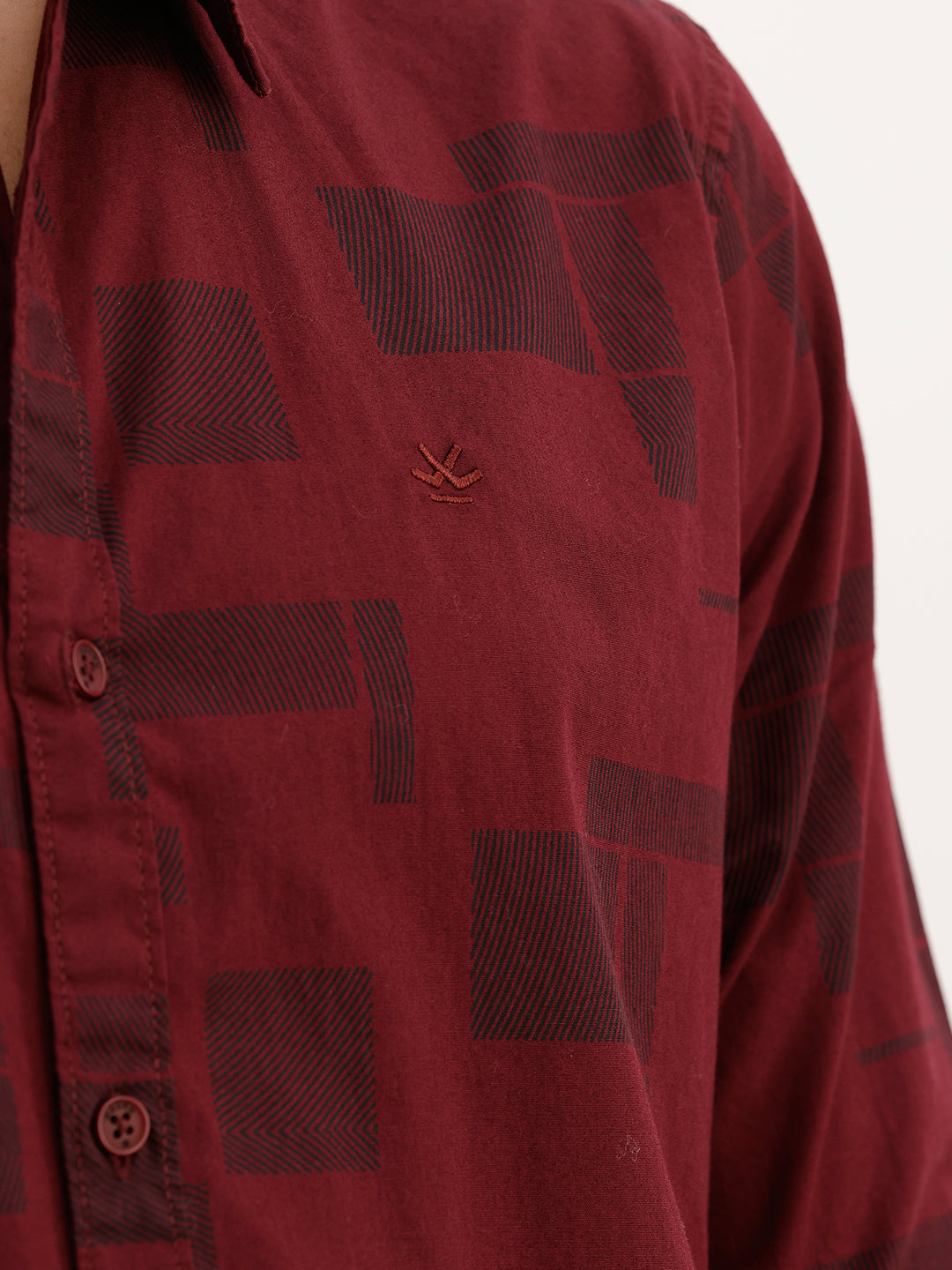 Classic Regular Fit AOP Shirt | Brown | WPSH0602M