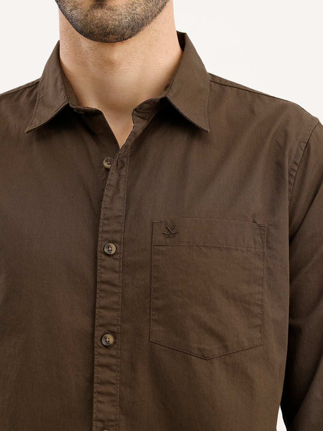 Solid Regular Fit Shirt | Olive