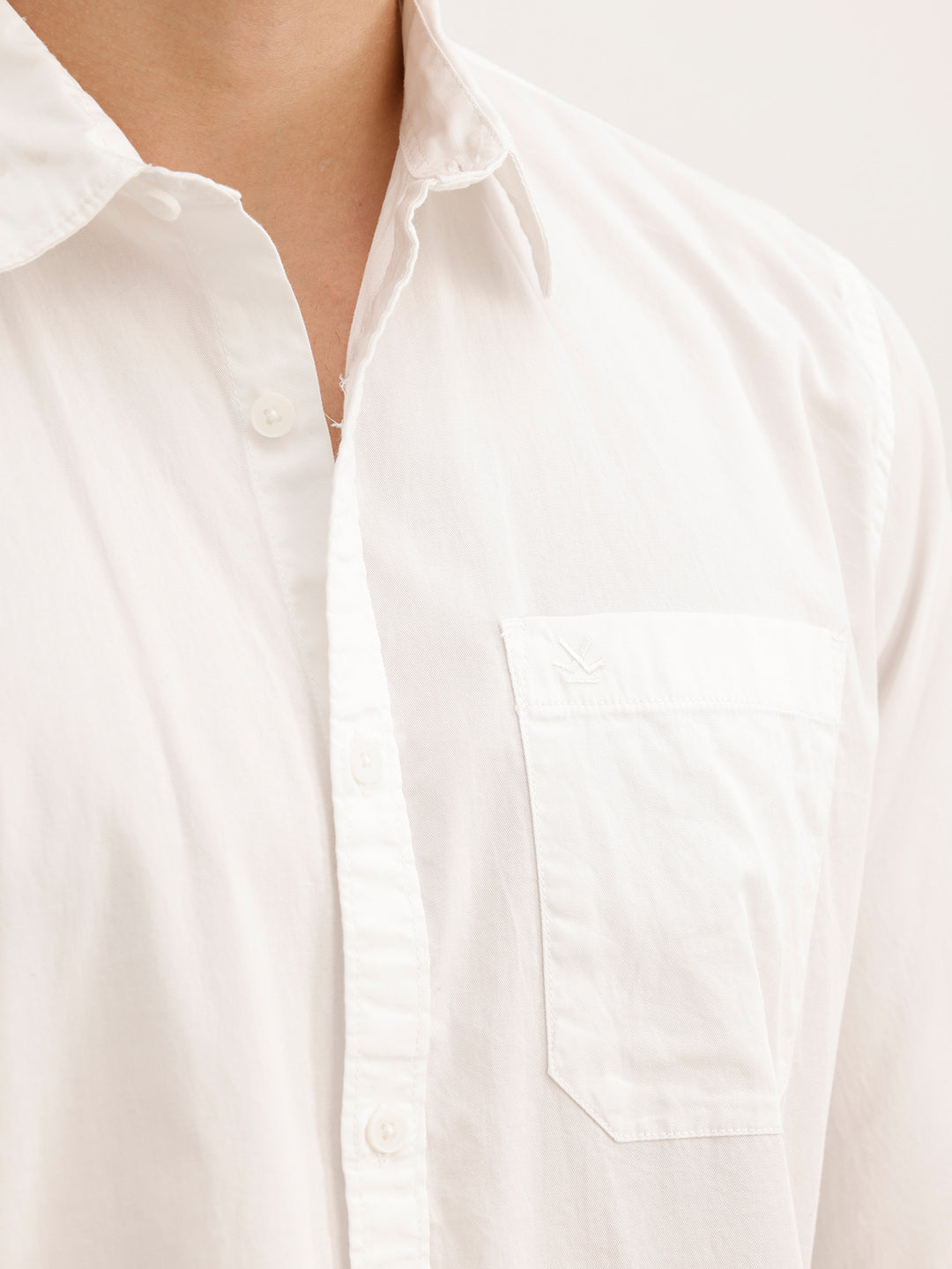 Solid Slim Fit Shirt | White