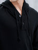 Men's Solid Casual Hoodie Pullover  | Black