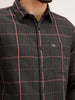 Slim Fit Checkered Shirt | Black