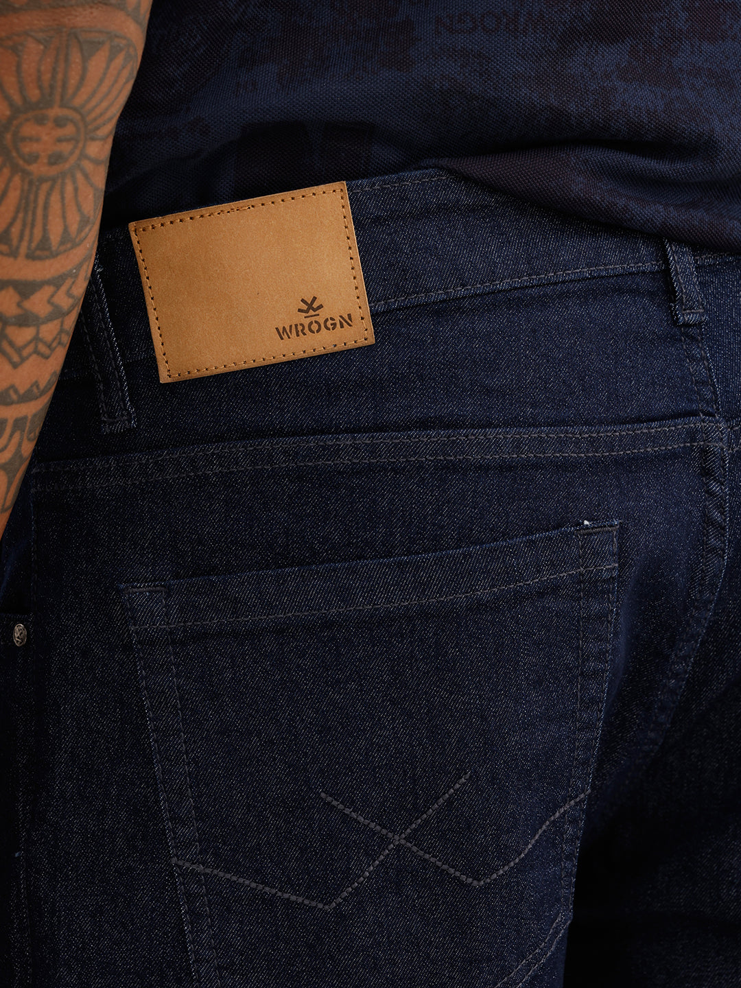 Solid Skinny Fit Denim Jeans | Dark Blue
