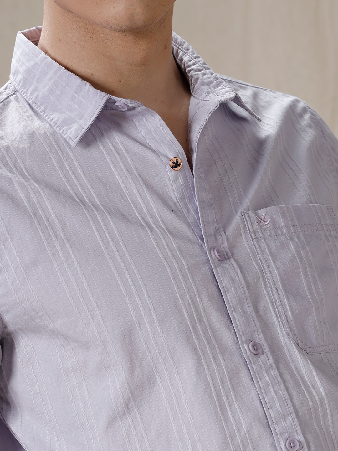 Purple Stripes Casual Shirt