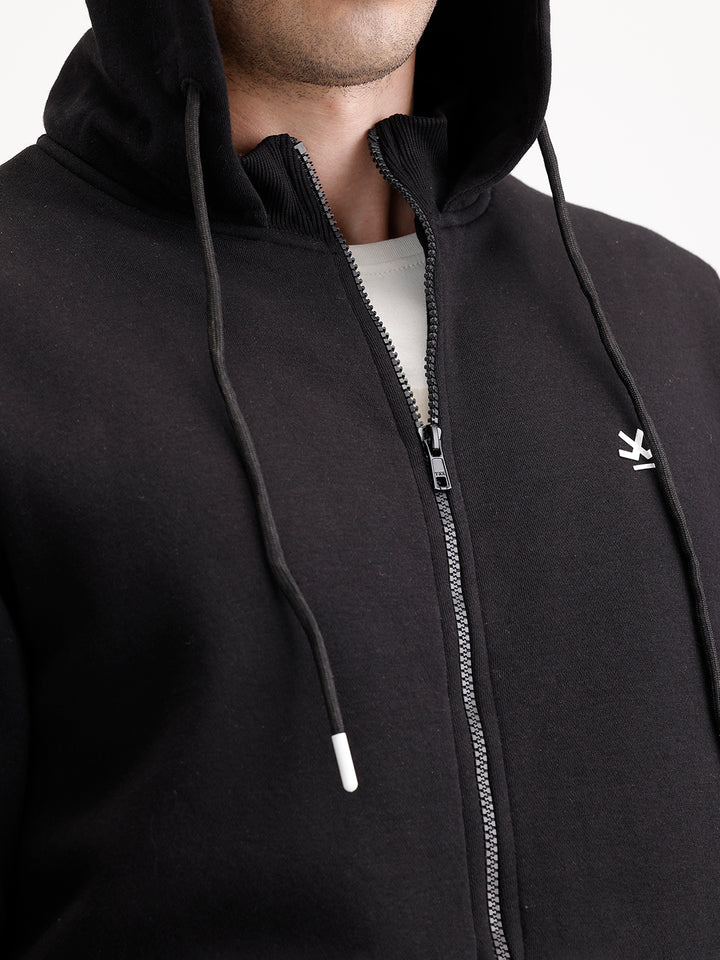 Regular Fit Hooded Sweatshirt | Black