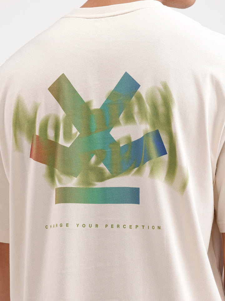 Oversized Fit Back Printed T-Shirt | Beige